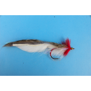 Mouche Lm2g mouche brochet - B22 - Red, White & Grey Double Bunny h5/0