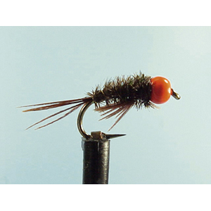 Mouche Lm2g nymphe casquée - N10 - Orange Hothead DB  h 10