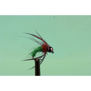 Mouche Lm2g nymphe casquée - N2 - Green Caddis  h 14