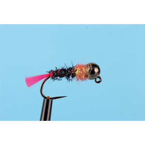 Mouche Lm2g nymphe tungsten - N48K -Black Pink Tag Bug h12