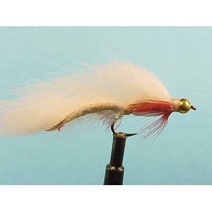 Mouche Lm2g streamer plombé - ST47 - White Zonker  h10