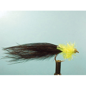 Mouche Lm2g streamer tungsten - ST51 - Black & Green Taddy  h10