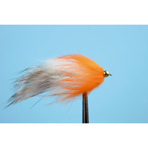 Mouche Lm2g streamer plombé - ST47L - Grey-White-Orange h10