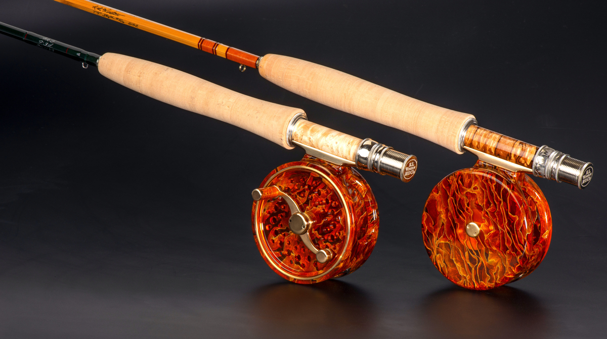 Moulinet Ténor AR Artistique - Cognac & Or - Soie 3 à 6 - Bâti Ajouré 