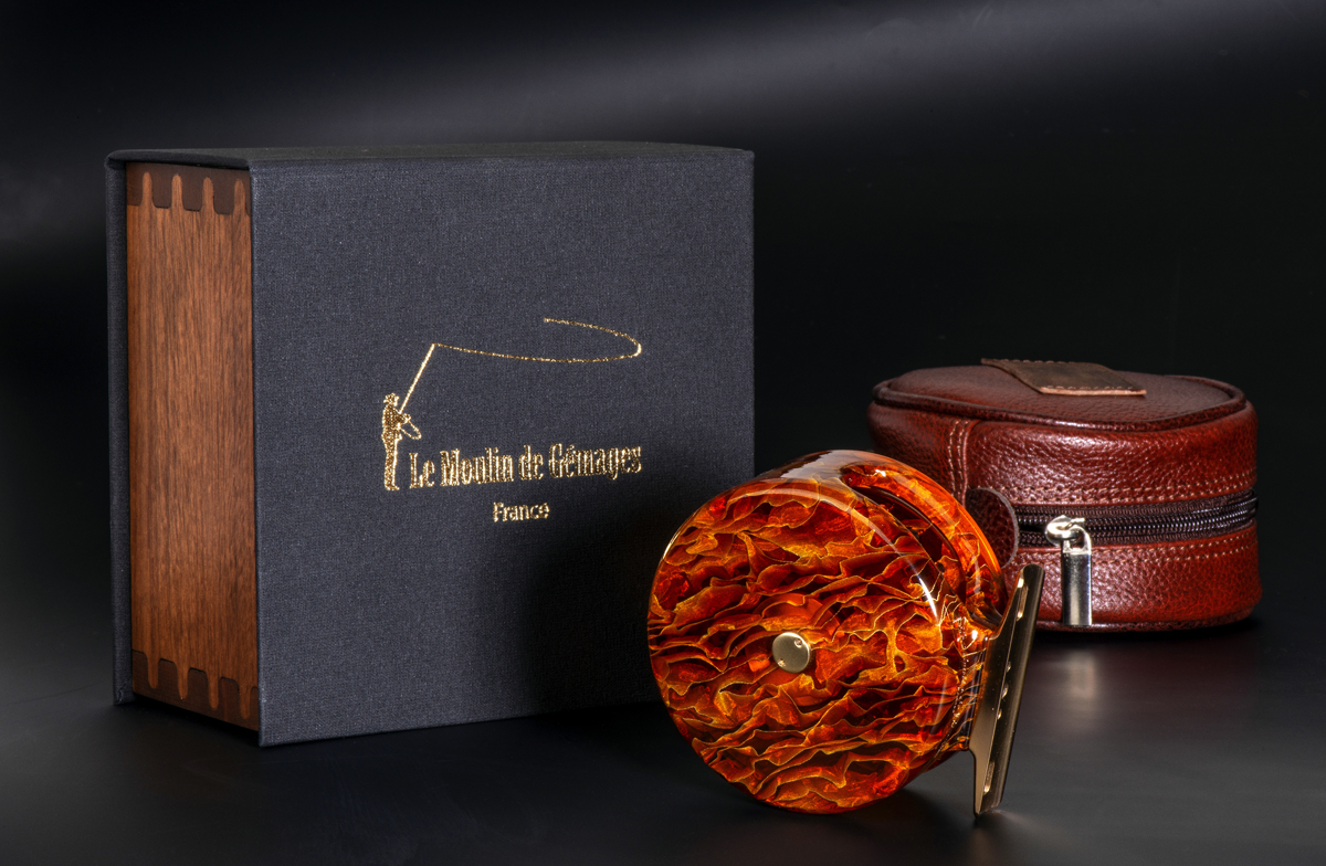 Moulinet Ténor AR Artistique - Cognac & Or - Soie 3 à 6 - Bâti Ajouré 