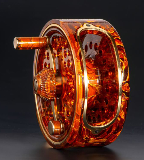 Moulinet Ténor AR Artistique - Cognac & Or - Soie 3 à 6 - Bâti Ajouré 