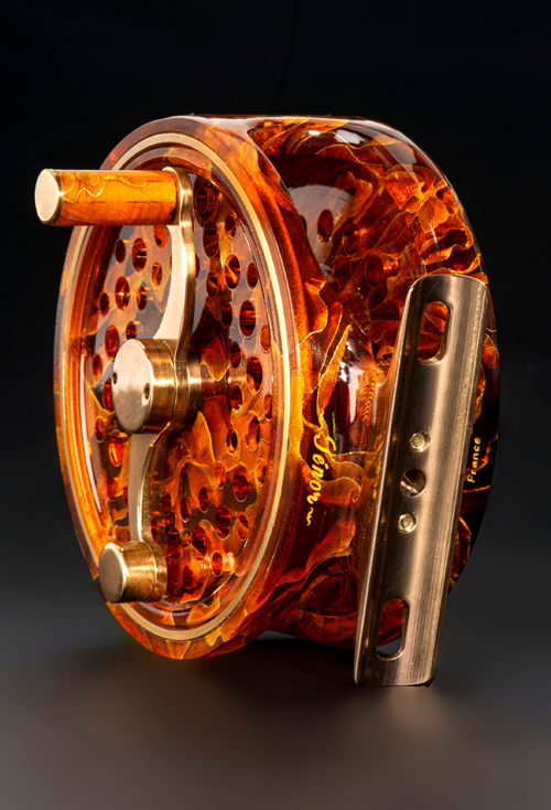 Moulinet Ténor Artistique - Cognac & Or - Soie 3 à 6 - Bâti Ajouré