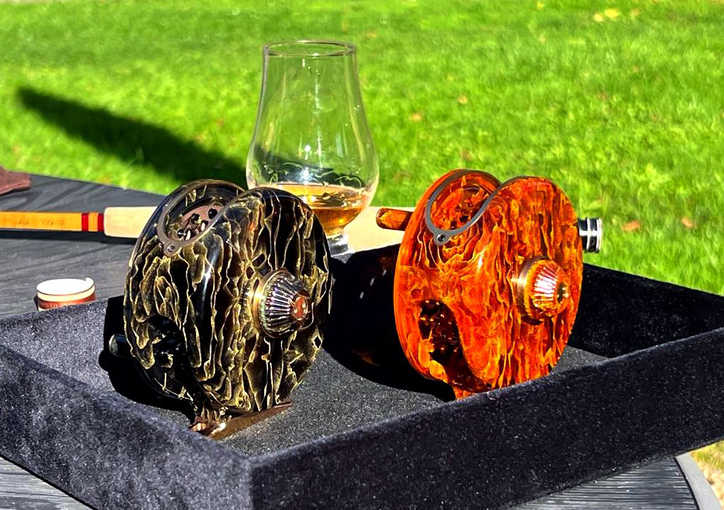Moulinet Ténor Artistique - Cognac & Or - Soie 3 à 6 - Bâti Ajouré
