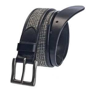 Ceinture en Tweed Ecossais - Gris - Taille M