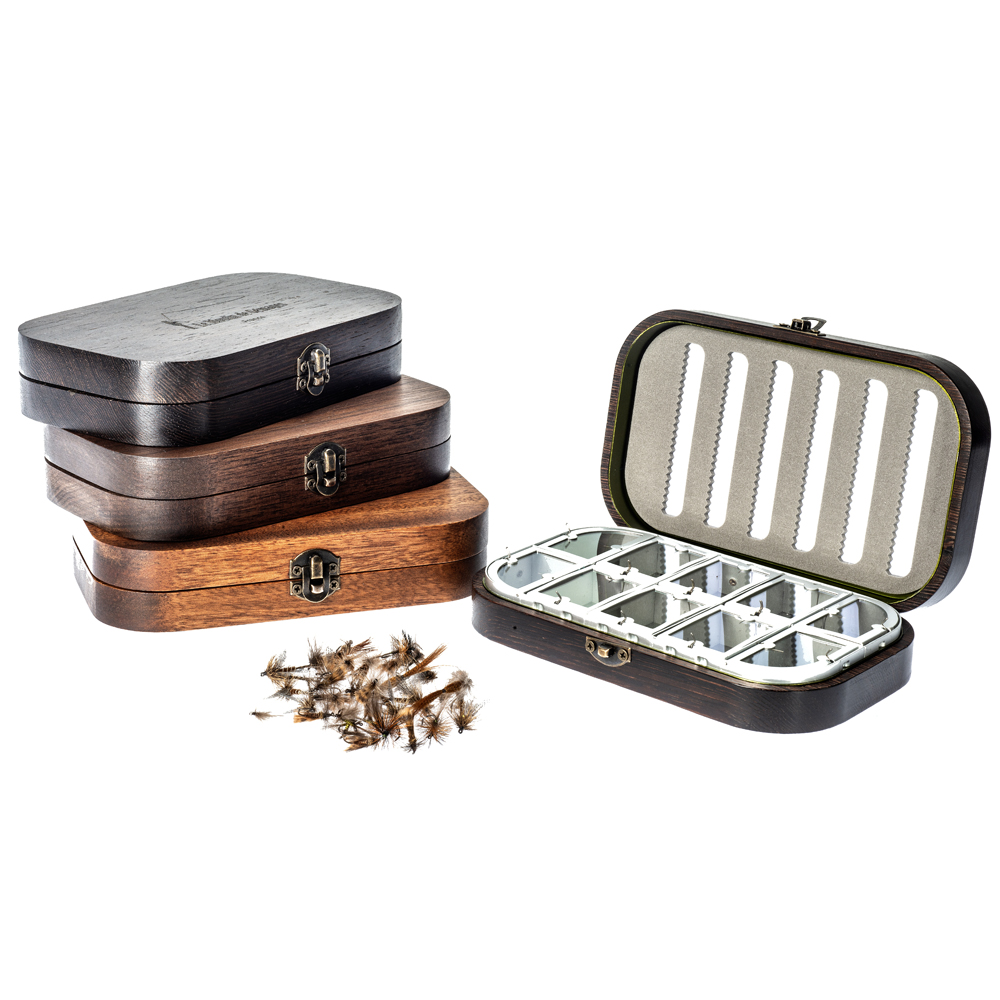 Boîte à mouches Lm2g - Boîte Bois Precieux & cases/mousse – Noyer