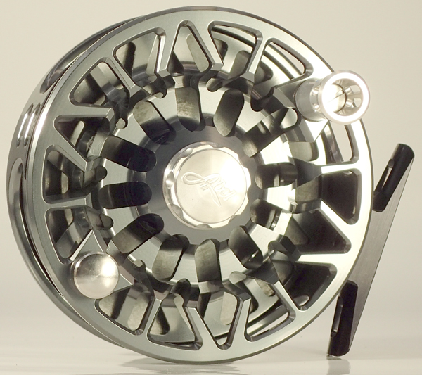 Moulinet Abel SDS 7/8 soie de 7 à 8 - Gris ardoise Casey Underwood Bonefish et manivelle Alu